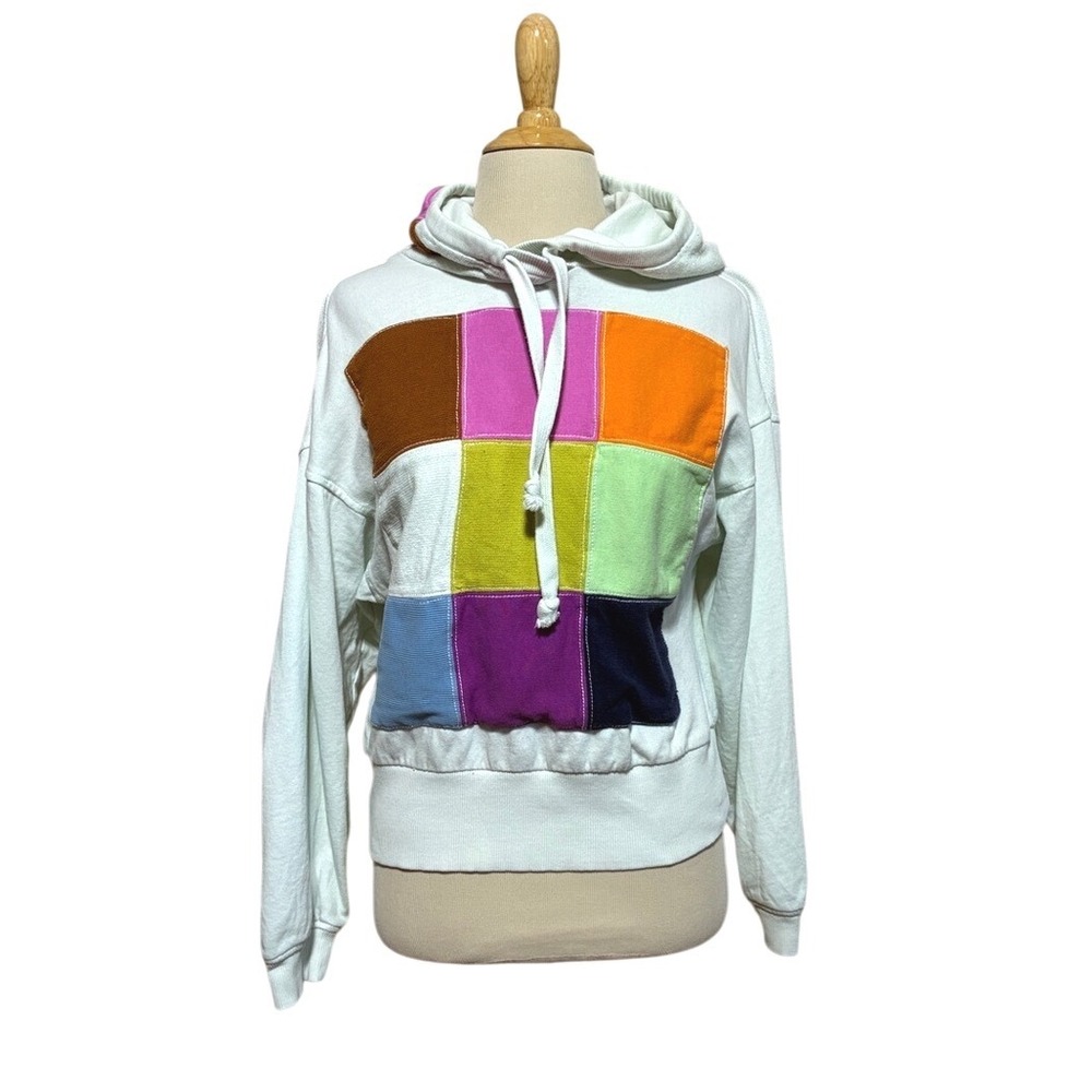 Daily Practice XS Colorblock Cotton Hoodie Sweatshirt Cozy Comfy Workout Winter
